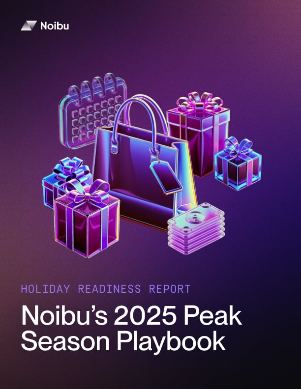 Cover of the 2025 Peak Season Playbook by Noibu